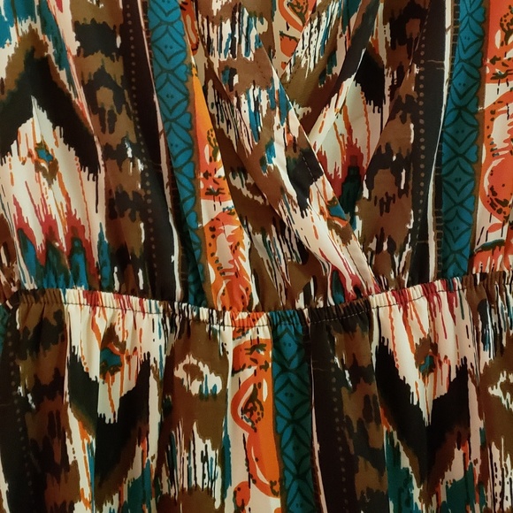 💥Abstract print faux wrap dress - Picture 6 of 6